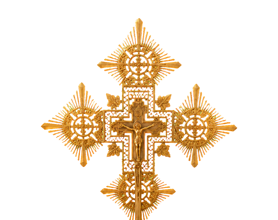 Golden Ethiopian Orthodox Meskel cross